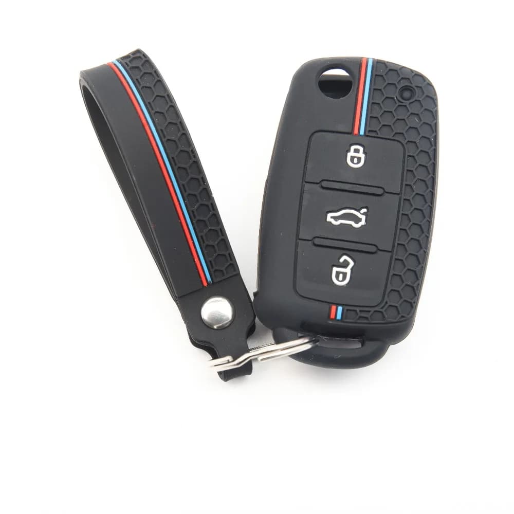 Cover in Silicone per Chiavi Auto per Volkswagen VW Polo Golf Passat Tiguan Beetle Caddy T5 Up Eos Skoda Octavia Seat Leon Altea