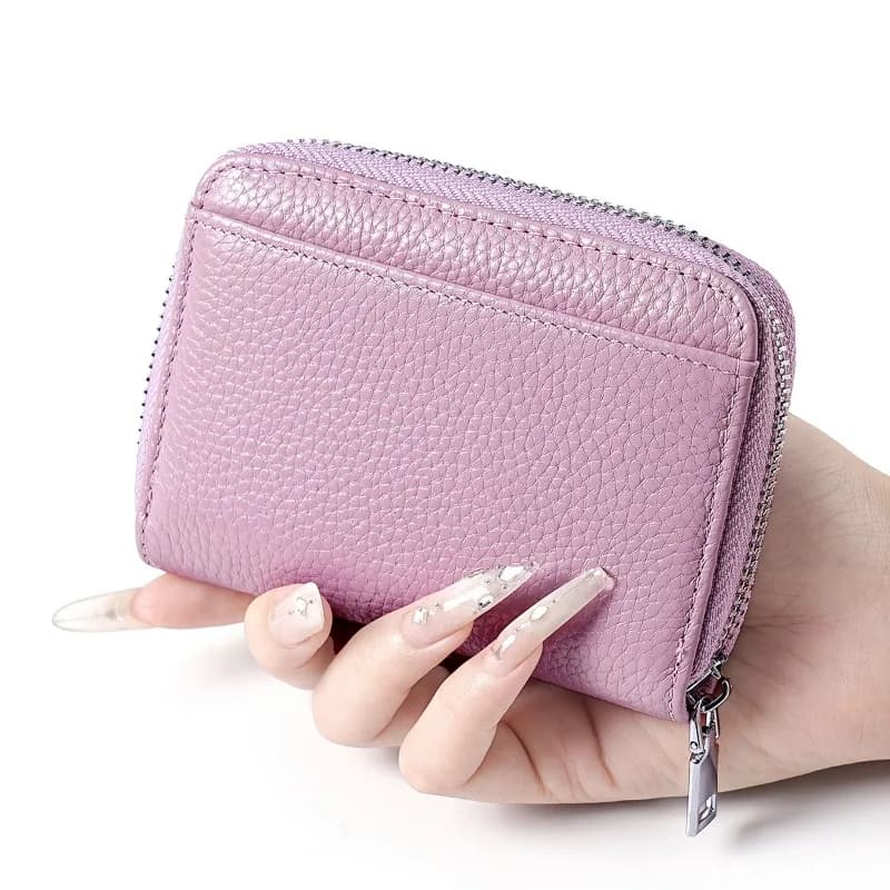 Portamonete in Pelle con Blocco RFID e Scomparti Multipli, Portafoglio Giapponese con Cerniera e Slot per Carte, Nuovo Portafoglio Piccolo da Donna