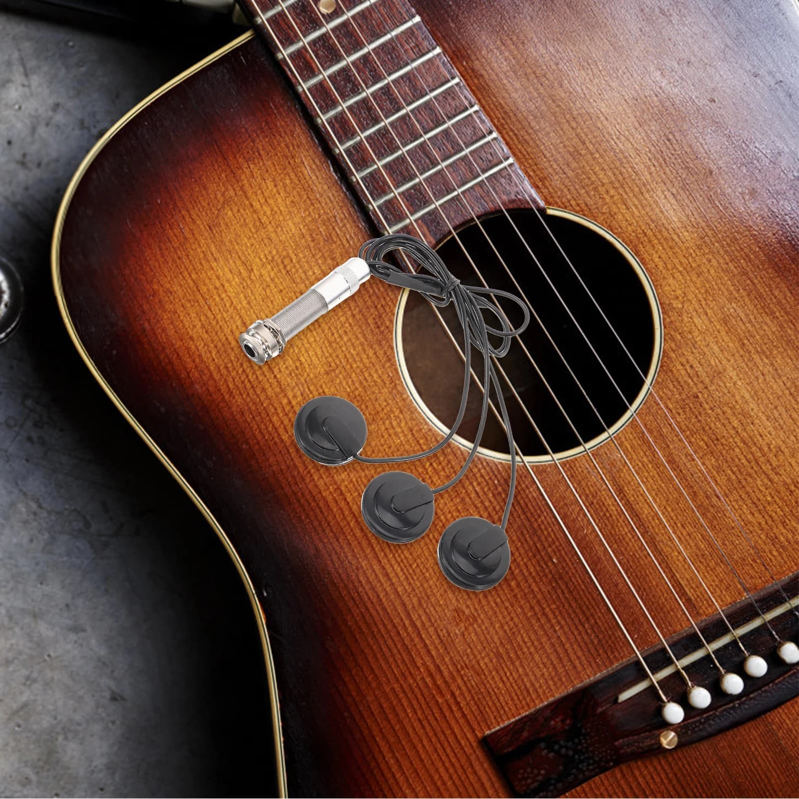 Pickup per chitarra Design non invasivo Facile installazione Ukulele acustico Basso Chitarra folk Pickup piezoelettrico Accessorio audio