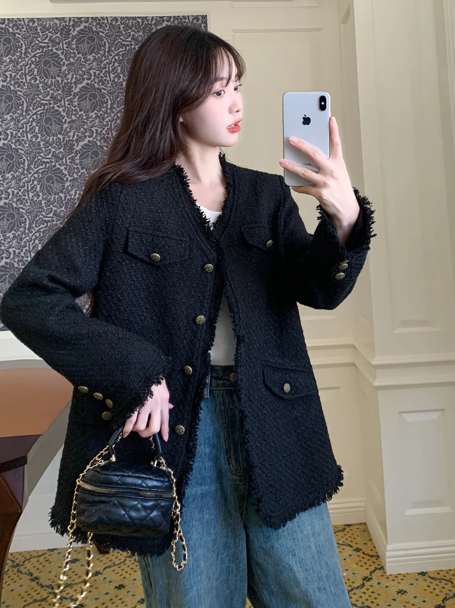 Cardigan Elegante da Donna in Cotone Spesso Taglie Forti, Giacca Primaverile Sottile e Comoda per Donne Curvy, Stile Casual per il Pendolarismo