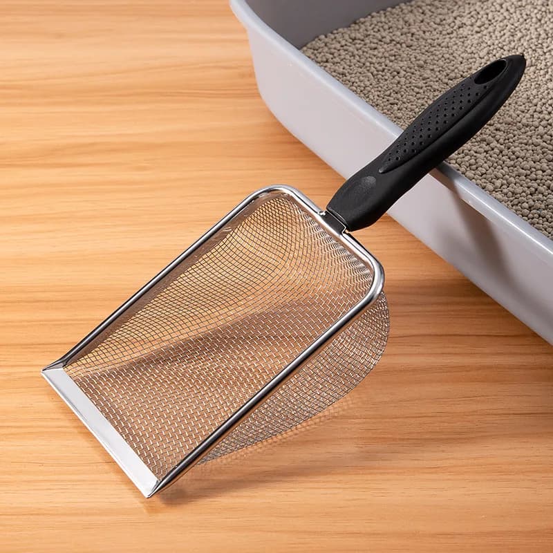 Stainless Steel Cat Litter Scoop, Durable 10 Hole Sieve Shovel, Kitten Clumping Sand