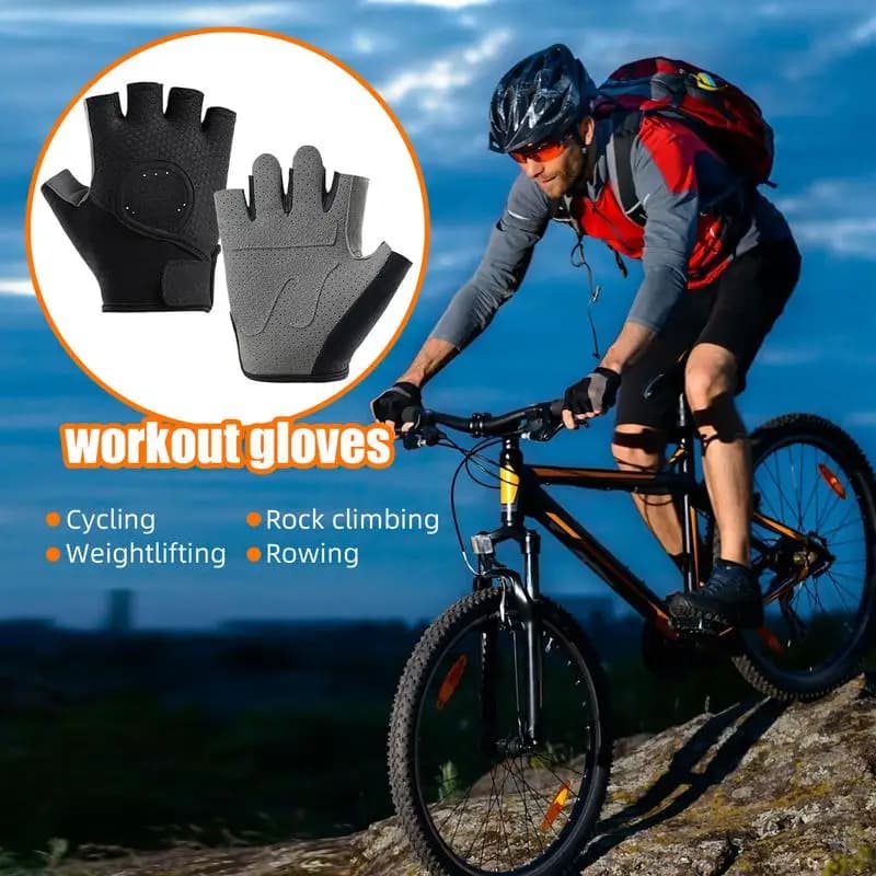 Fitness Gloves 1 Women's Couple Men Training Gloves for Outdoor Gym Anti-slip Fitness Equipment Gentle Fitness Training on Rock Cycling Skin