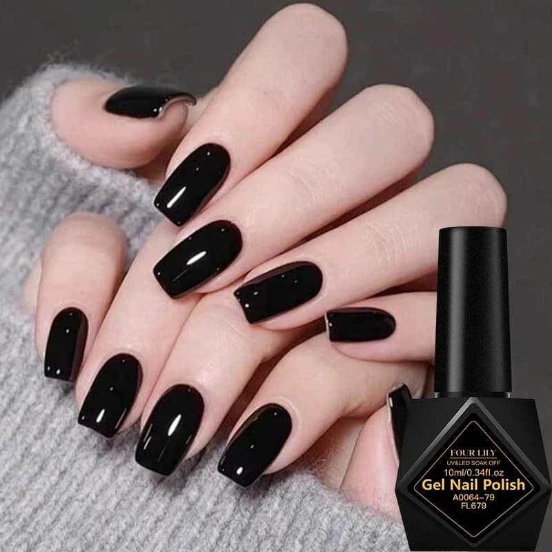 Smalto Gel per Unghie Rosso, Nero e Bianco 10ml, Senza TPO e HEMA, Forniture per Salone di Bellezza, UV LED, Lunga Durata, Vernis Fai-da-Te per Manicure
