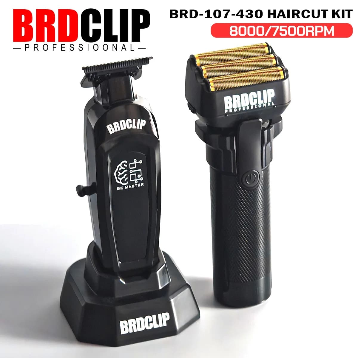 BRDCLIP Set tagliacapelli professionale da barbiere 8000 giri/min DLC lama tagliacapelli da uomo salone galleggiante testa a 3 lame 403 rasoio 7500 giri/min