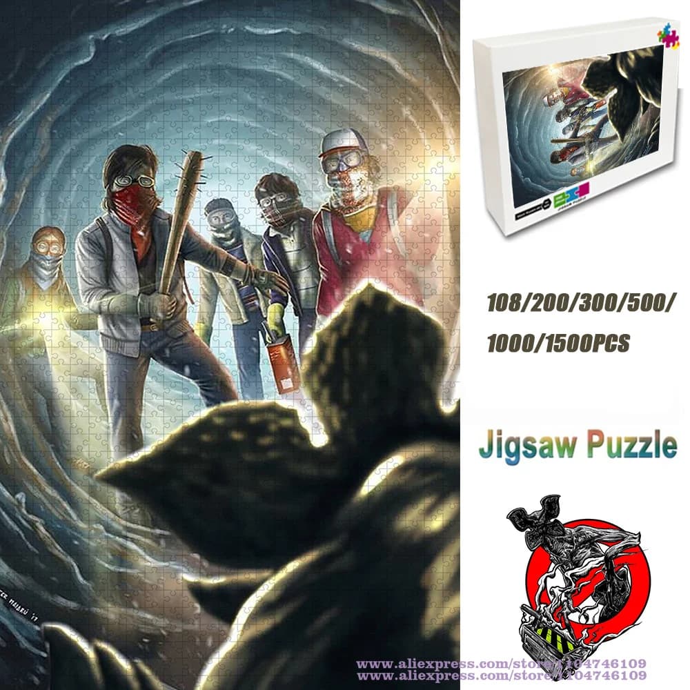 Puzzle di Stranger Things, Divertenti e Stimolanti Rompicapo per Bambini e Adulti, 108/200/300/500/1000/1500 Pezzi