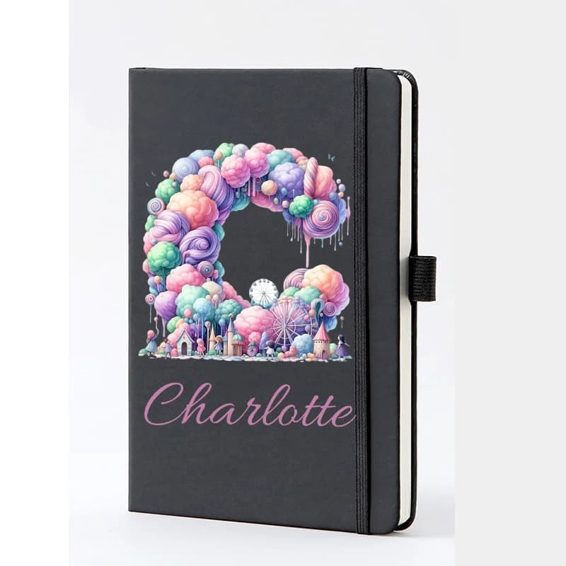 Personalized Name Faux Leather Notebook with Custom Name - Date Hardcover Journal, Textured Cover Diary for Work, Travel