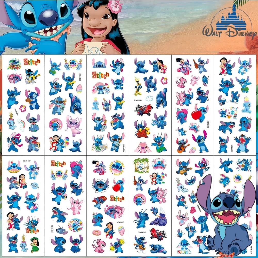48Sheets Cute Disney Lilo Stitch Stickers Hand Acount Guka DIY Decorative Phone Luggage Phone Laptop Stationery Sticker Kid Toy