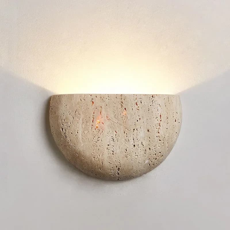 Wall lamp in wabi-sabi style, retro, stone, for living room, veranda, hallway, homestay, coffee, bedroom, bedside table.