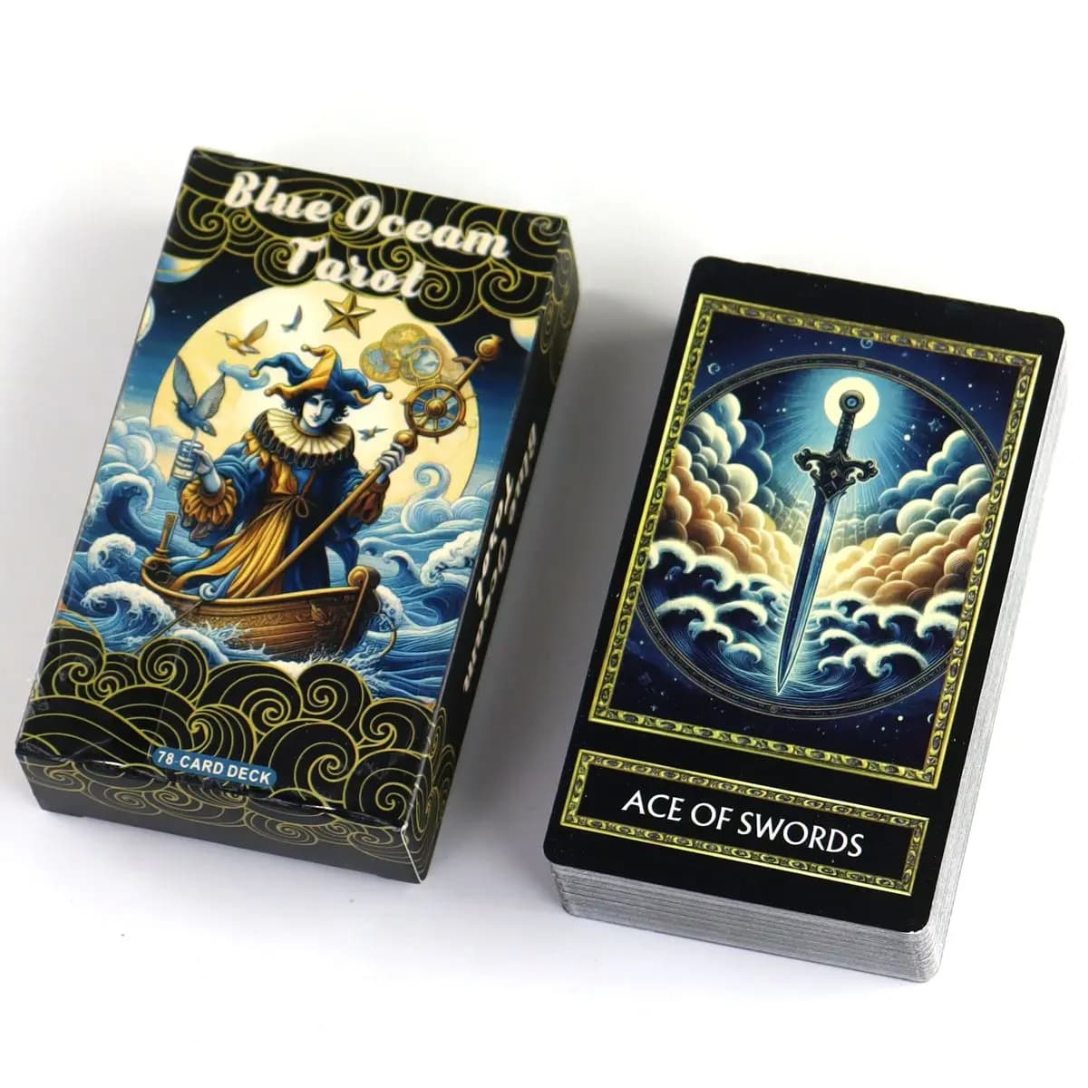 78 Ocean Wave Tarot Cards Deck Unique Oracle Card Deck 10.3*6cm