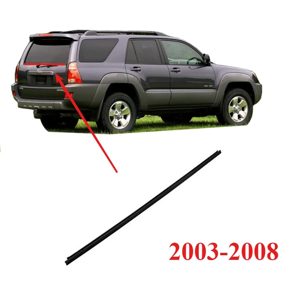 1 Piece Rear Windows Rubber for Toyota 4Runner 68290-35031 2003-2008 Tail Glass Protector Weatherstrip Seal Laminate Outside