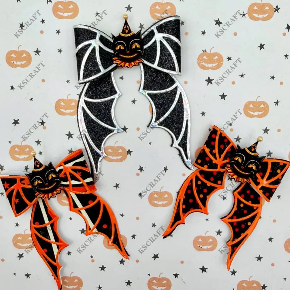KSCRAFT Bat Wings Bow Cutting Dies Stencils for DIY Scrapbooking Decorative Embossing DIY Paper Cards