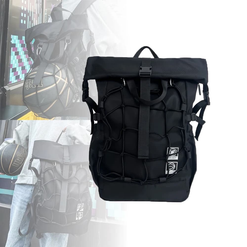 Men's and women's bike backpack outdoor helmet gym gym bag portable nylon backpack bike backpack