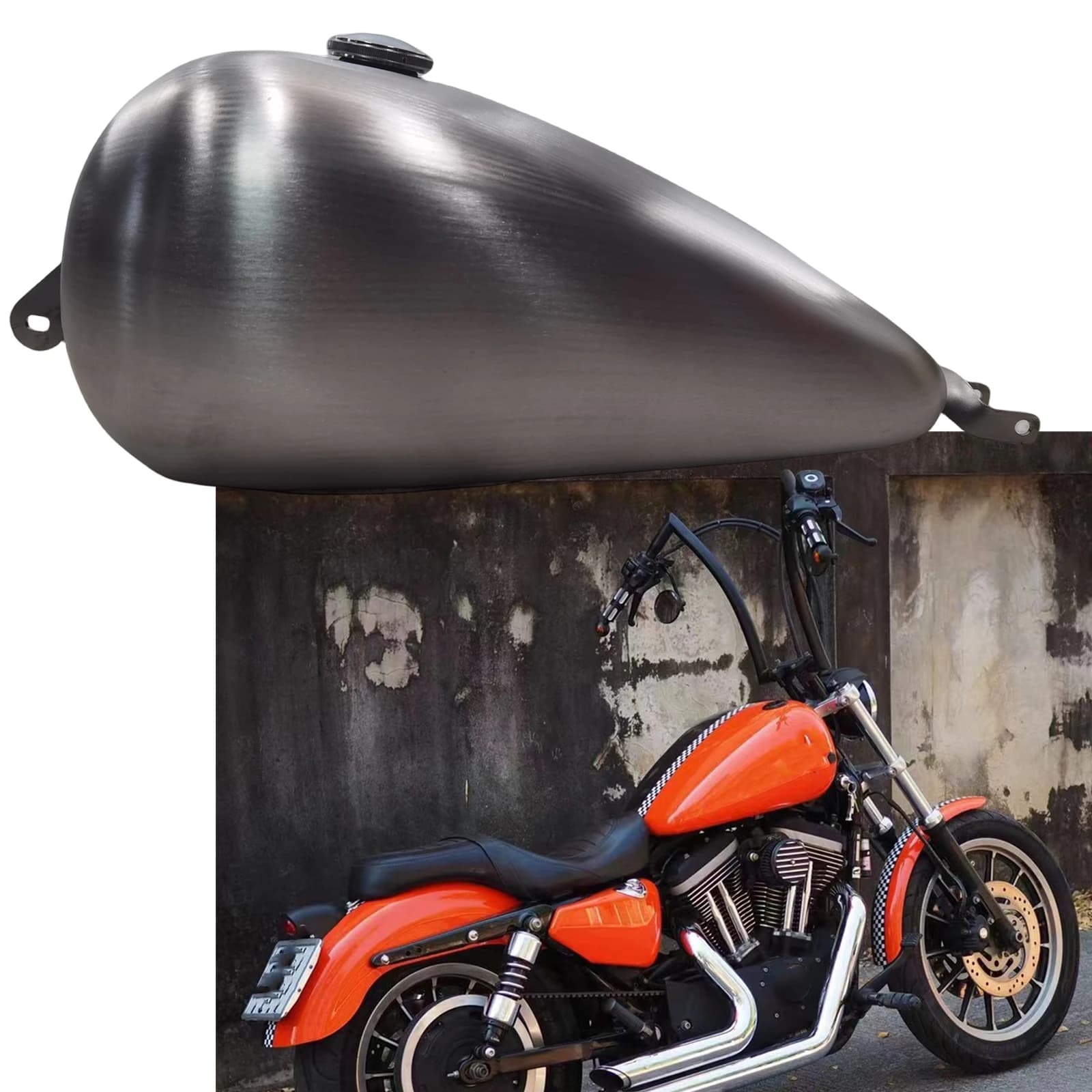 Serbatoio Carburante in Ferro da 20 L per Moto, Bagagliaio per Harley Sportster Serie 2007-2022