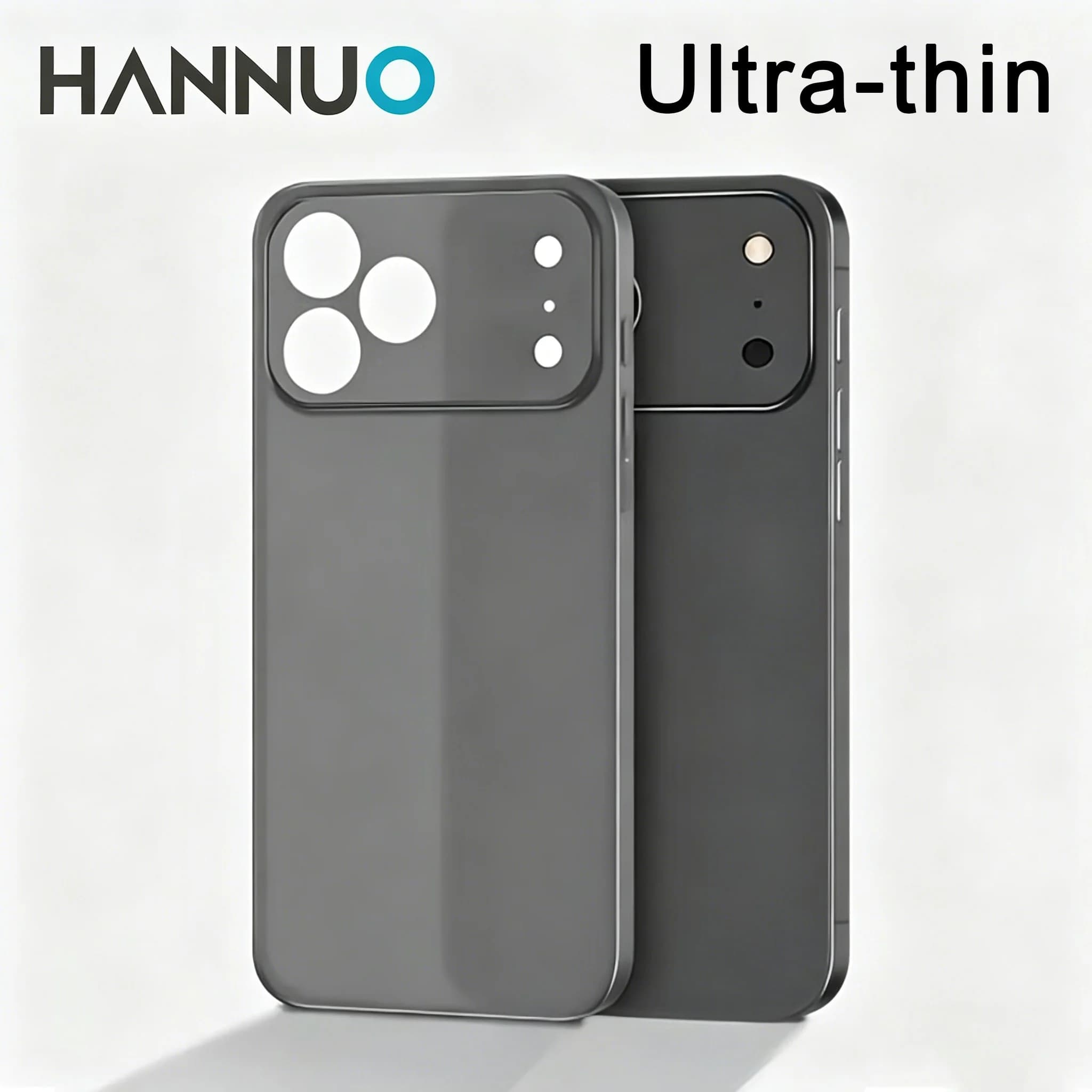 Custodia per telefono HANNUO ultra sottile opaca trasparente per iPhone 17 Pro Max 17 Pro, protezione completa per l'obiettivo, antiurto, compatibile con la ricarica wireless