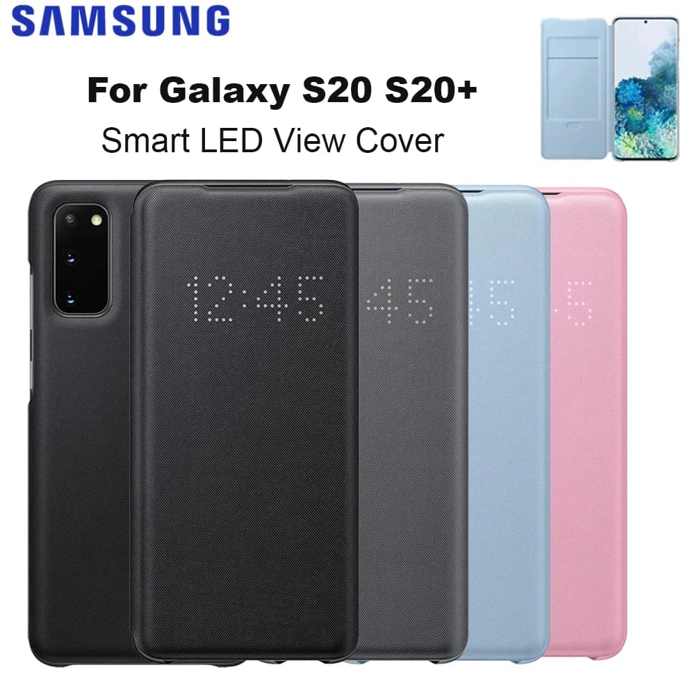 Original Smart LED View Case For Samsung GALAXY S20 S20+ Plus 5G Wallet Flip Phone Cover