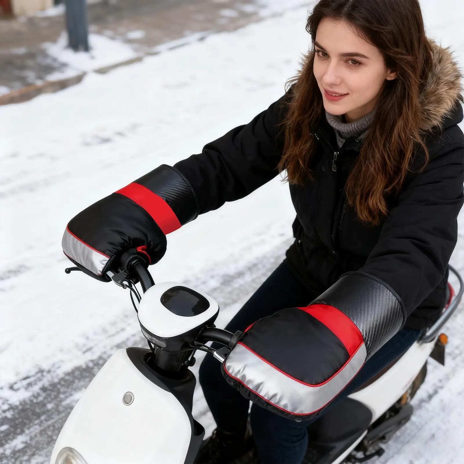Guanti da manubrio per bici triciclo forniture calde guanti da manubrio per moto impermeabili per scooter moto motoslitta