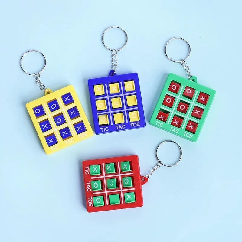 Portachiavi Puzzle Tris XO da 1/16 Pezzi, Regalo per Feste di Compleanno per Bambini, Bomboniera per Matrimoni, Premio per l'Asilo, Regalo di Capodanno