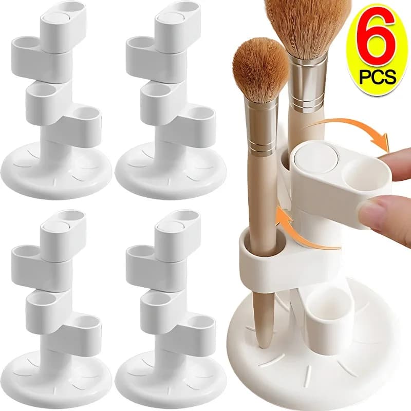 6/1PCS Portaspazzolino rotante Bagno Desktop Portaspazzolino Portaoggetti Pennello per trucco Pen Organizzatori Accessori per il bagno