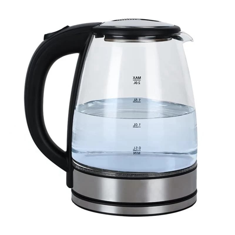 [NEW!N92R】 2L Electric Kettle Glass Fast Boil LED Household Appliance Fast Boil Kettle Portable Electric Jug Auto Shut-Off EU