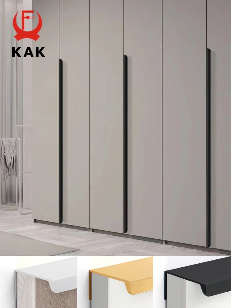 KAK Maniglie per mobili lunghe Maniglia per armadio lunga 1200 mm Maniglia per porta dell'armadio per armadio lungo in lega di alluminio spazzolato oro