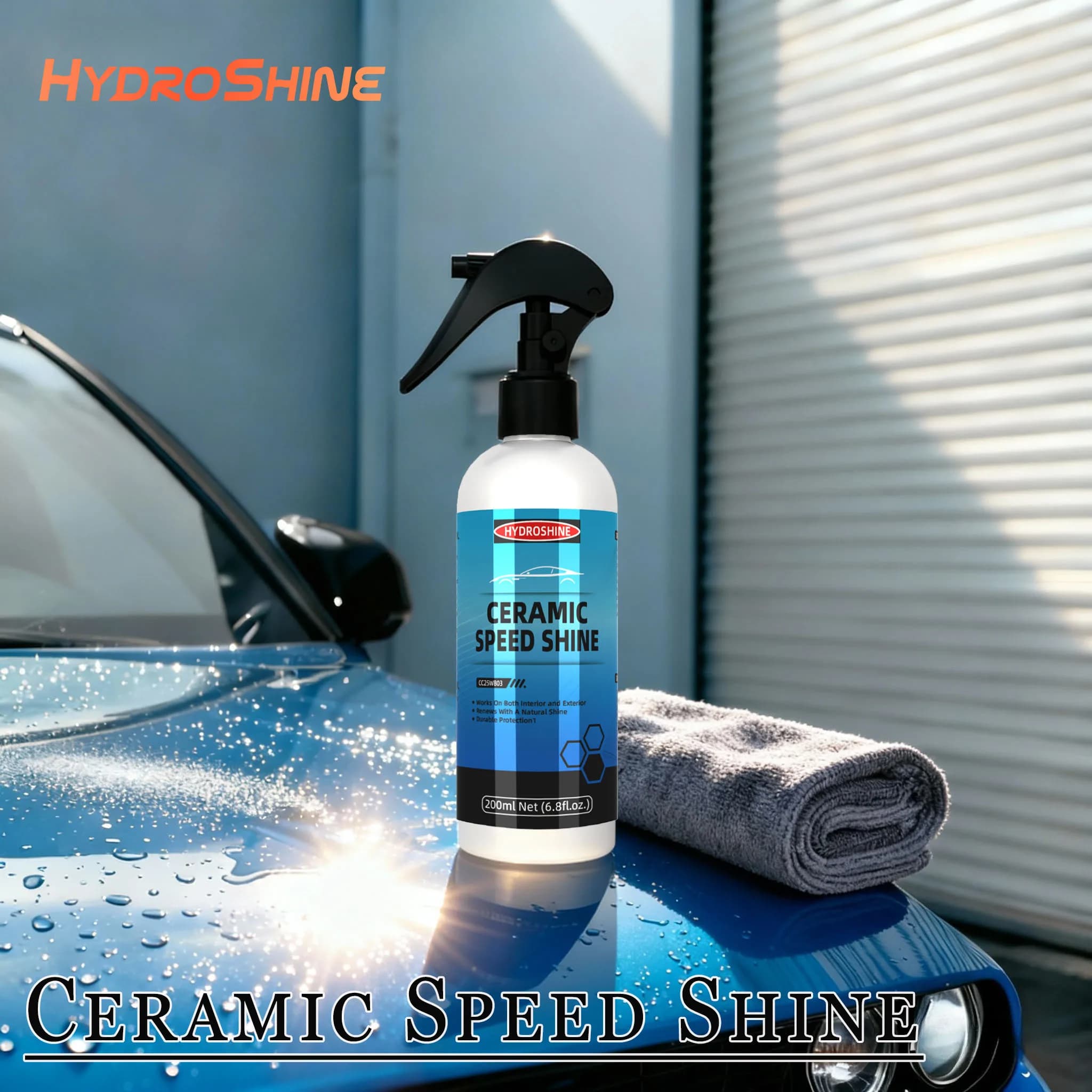 Hydroshine Ceramic Speed Shine Rivestimento per la protezione delle auto Impermeabile antipolvere Veicolo Shine Polish Cera nera Idrofobica