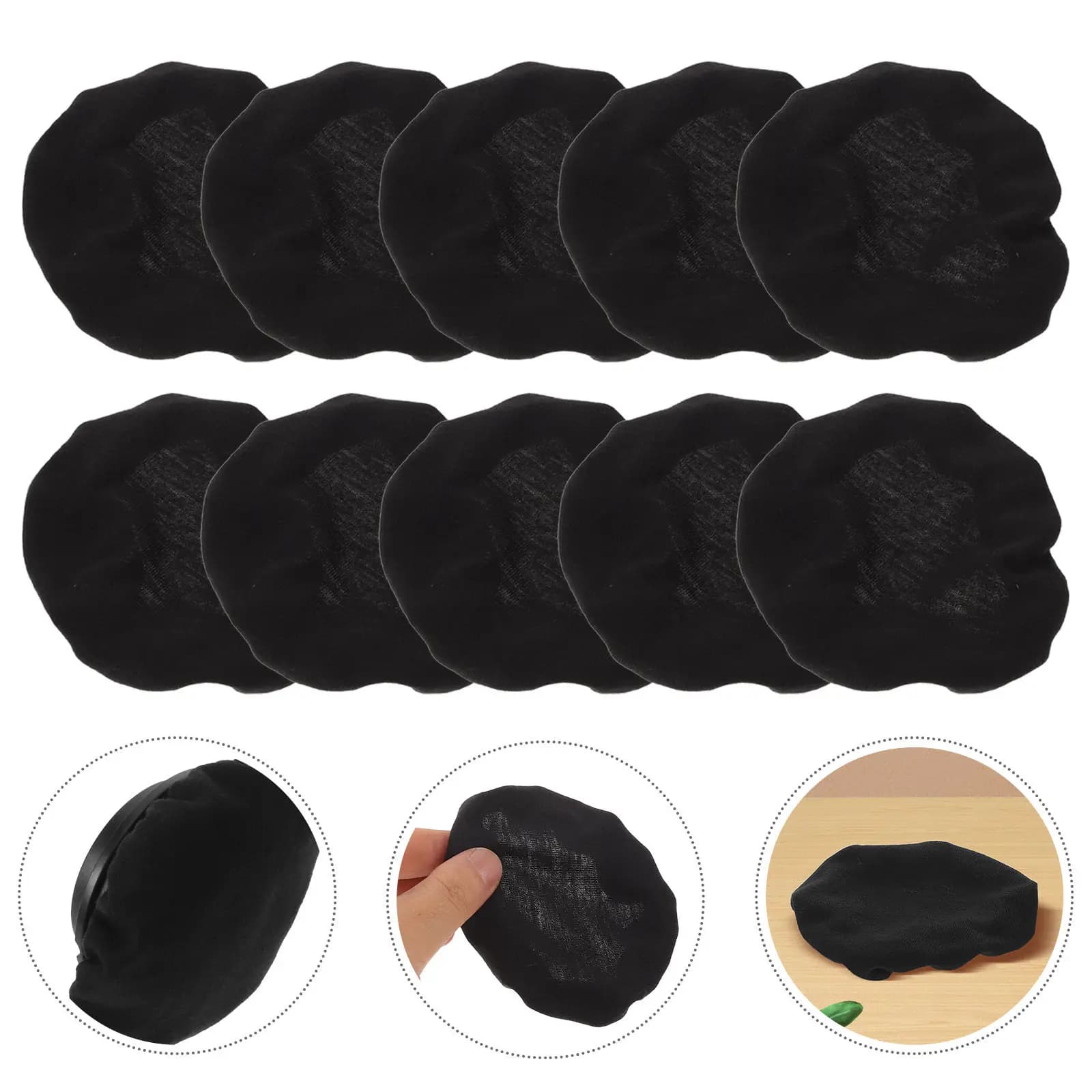 10Pcs Headphone Protection Ear Covers Soft Stretchable Fabric Cushion Replacement Ear Pad Covers Gym Gaming Aviation Headset