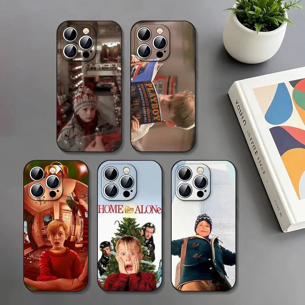 Movie H-Home A-Alone Slim Black Shockproof Phone Case For IPhone 17 16 15 14 13 12 11 X XR XS Max Pro Max Plus Mini