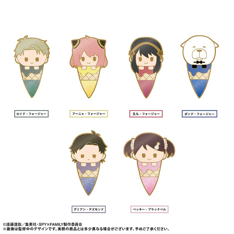 ufficiale autentico SPY×FAMILY Anime ambito Anya Gelato distintivo in metallo mini figure scatola Ornamento di alto livello estetico