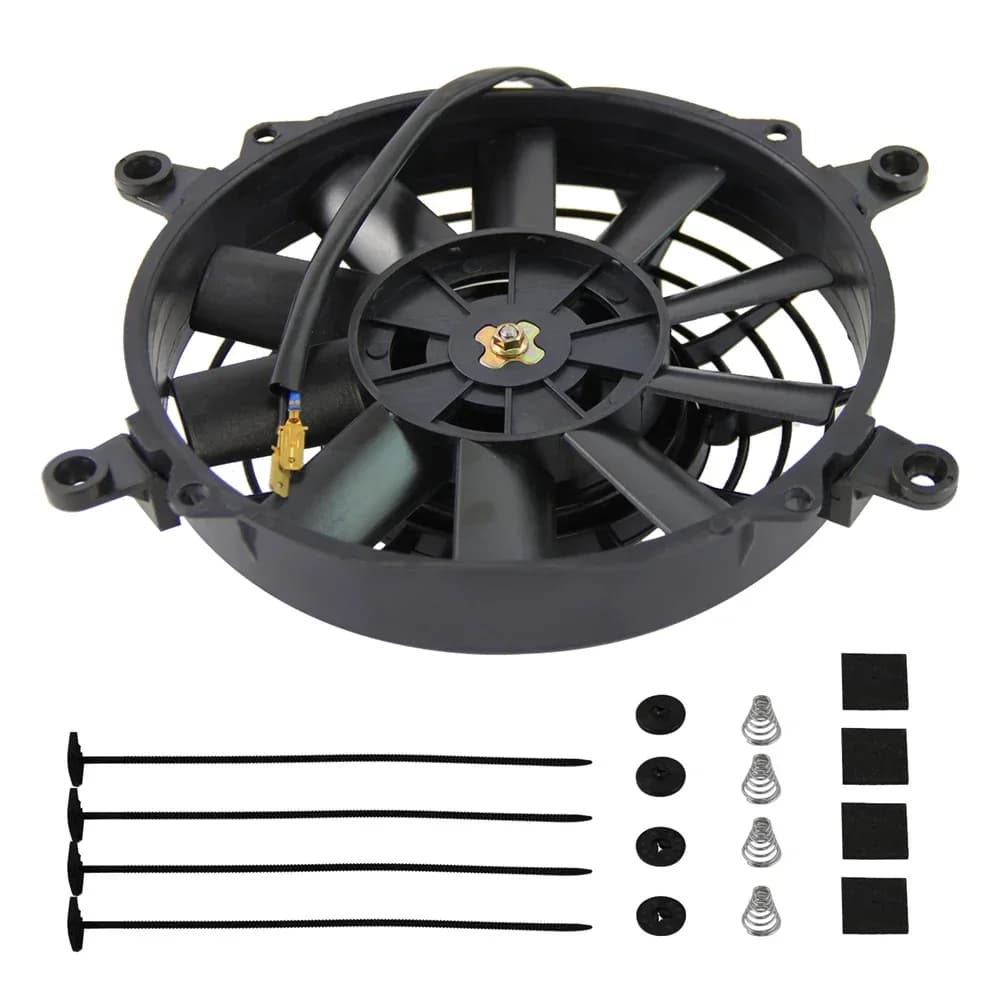 Kit di montaggio 12V per radiatore elettrico push pull con ventola sottile universale nera da 7 pollici