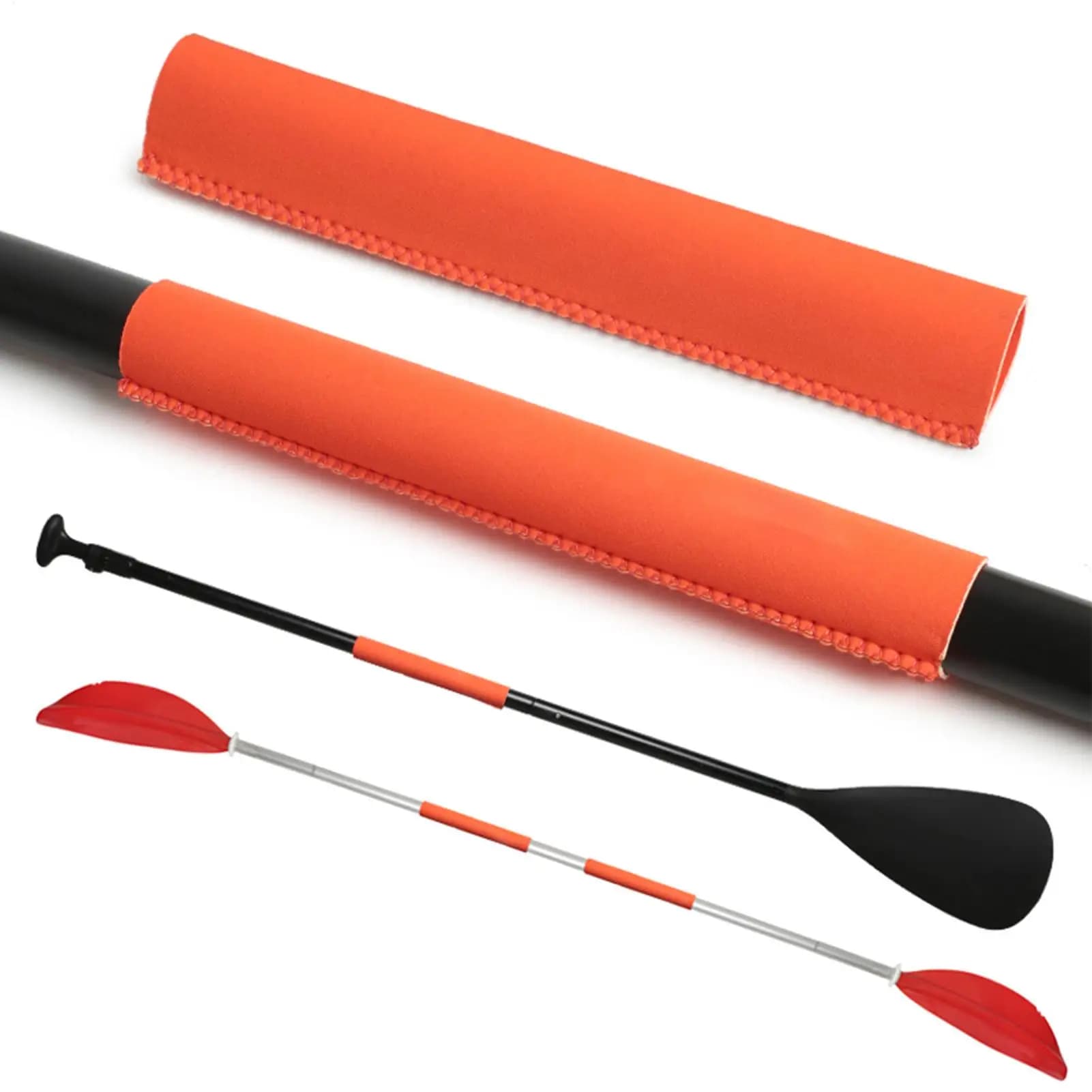 Kayak Paddle Grips 1 Pair Non-slip Handle Sleeve Wrap Covers Canoe Oar Accessories Comfortable EVA Foam Padding for River Lake