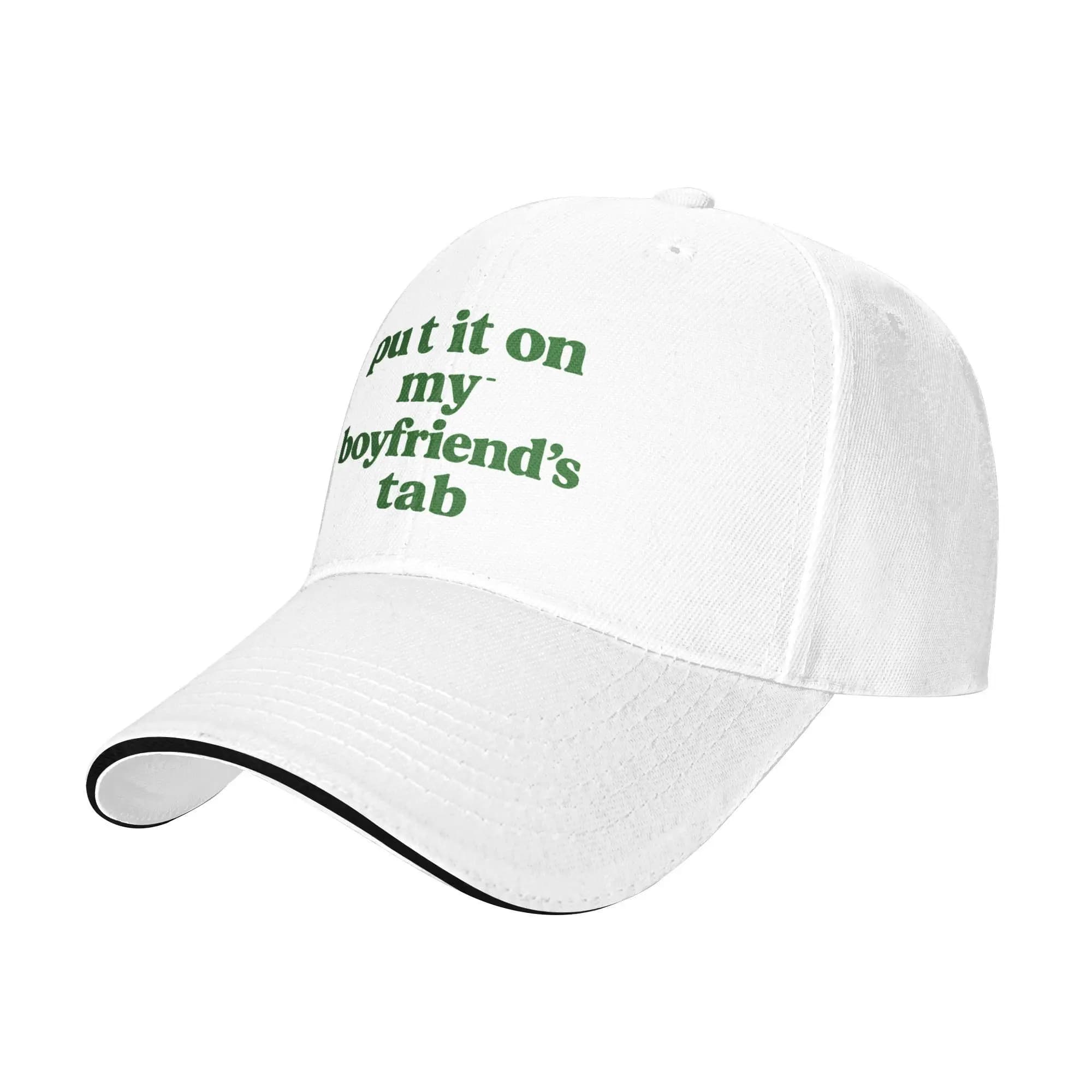Spring Casual Baseball Cap My Boyfriend Letter Green Outdoor Sport Hip Hop Hats For Couple Women Sun y2k Cute Baseball Caps
