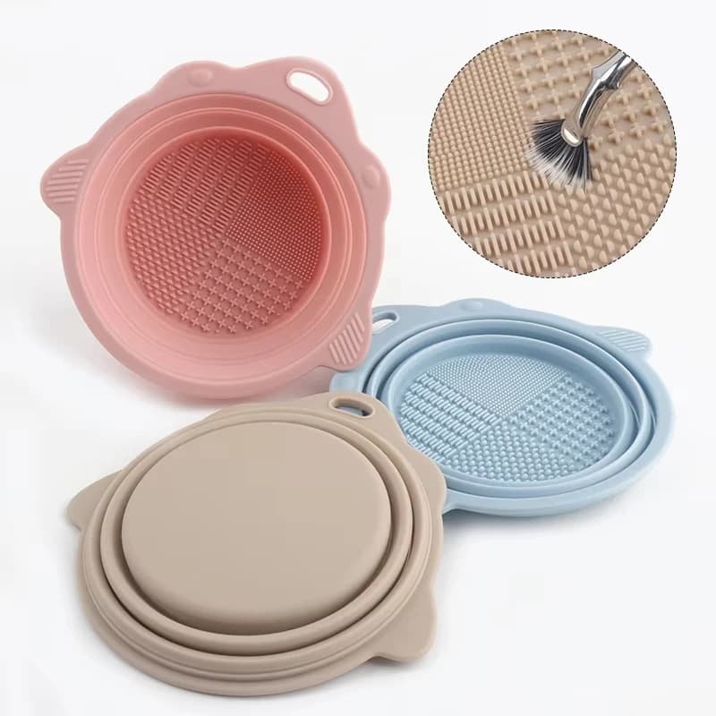 Silicone Makeup Brush Detergent Foldable Cleaning Bowl for Cypriot Blow Brushes for Shading Brushes Soft Mat Beauty Tools