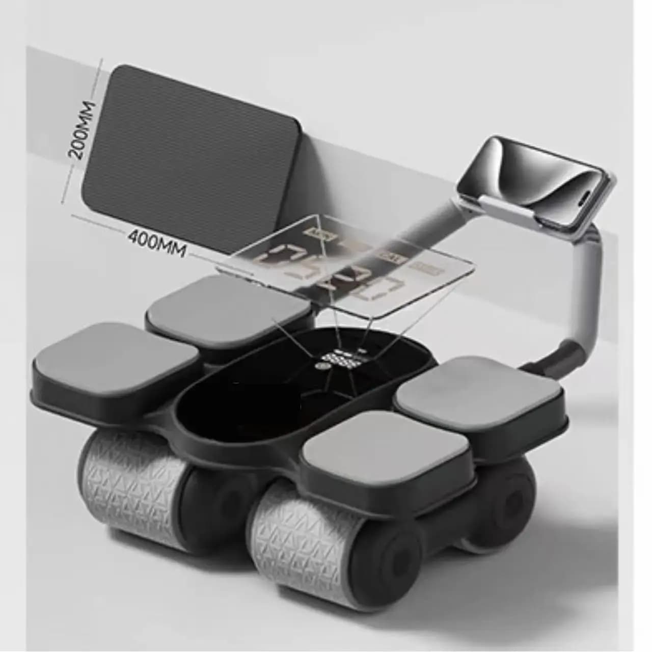 2025 High-Performance Ab Wheel and Gym Muscle Training Four Rollers with Elbow Supports Adjustable Portable and Comfortable