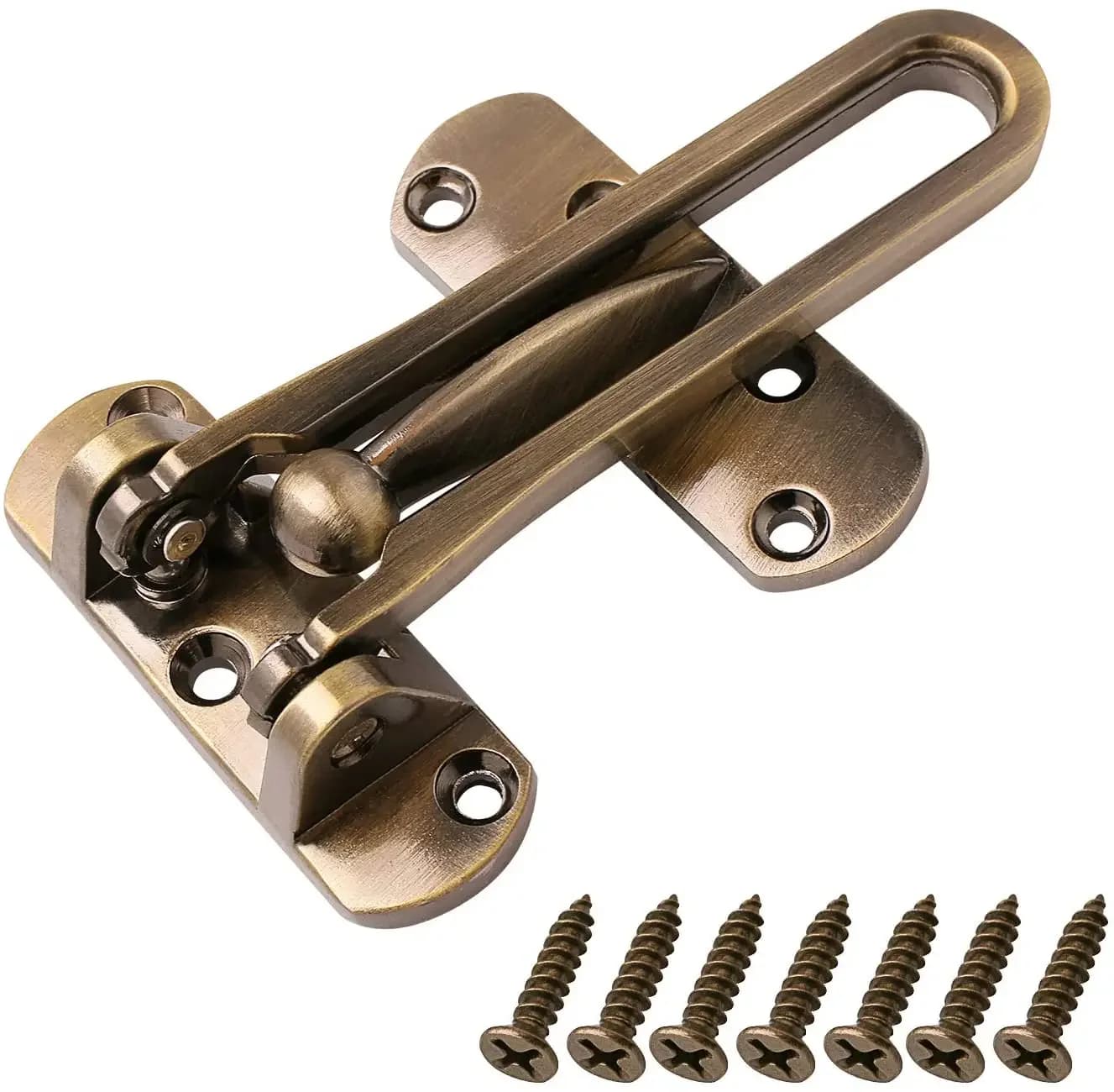 Stainless Steel Anti-Theft Door Buckle Safety Chain for Bedroom Kids Room Home Hotel Insurance Door Bolt Bar Lock