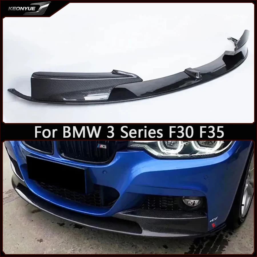 For BMW 3 Series F30 F35 Carbon Fiber Front lip Car Bumper Diverter Spoiler Diffuser Front chin Car Accessories body kit