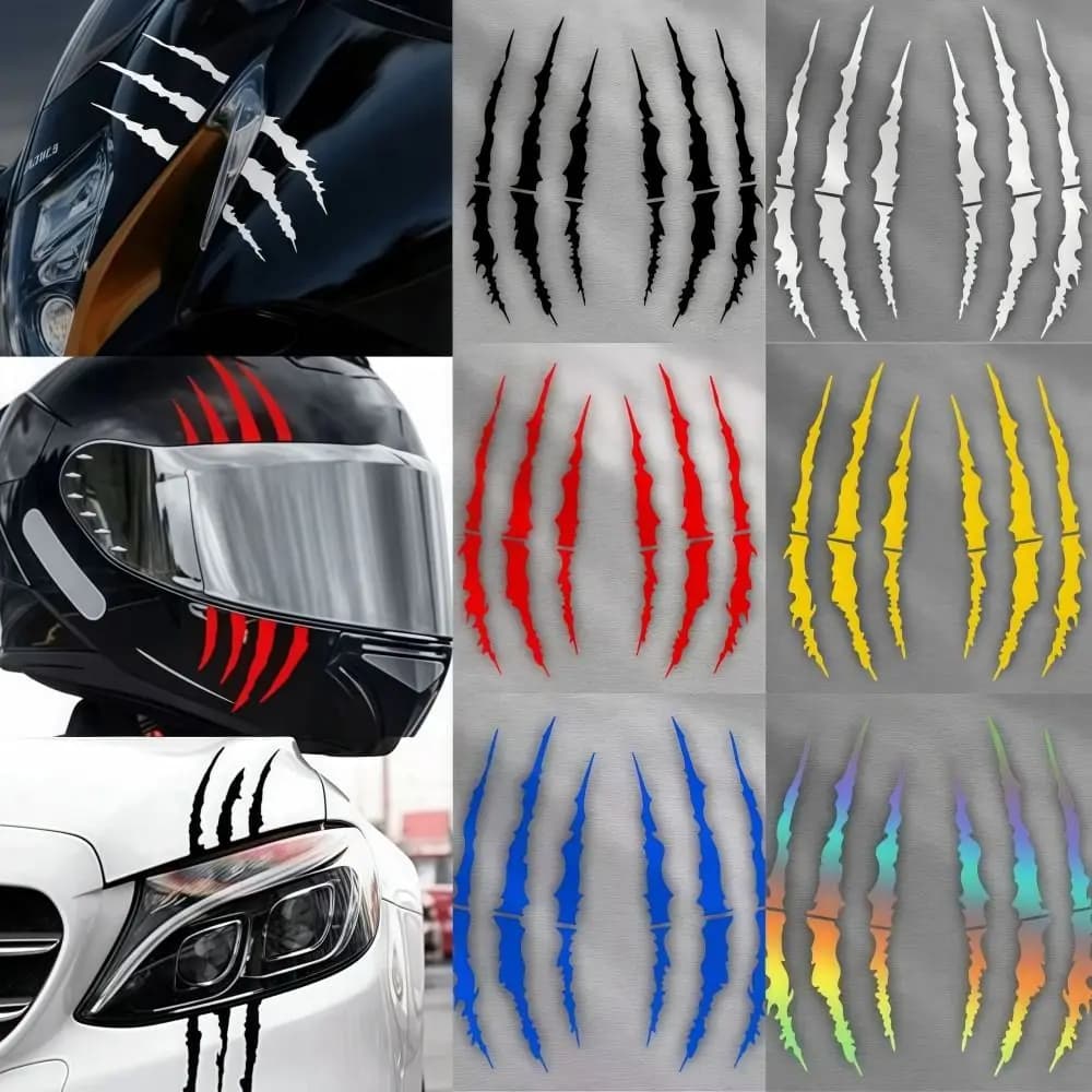 Demon Claw Motorcycle Stickers Covering Scratches Vinyl Helmet Stickers Solid Color Waterproof Car Vinyl Stickers