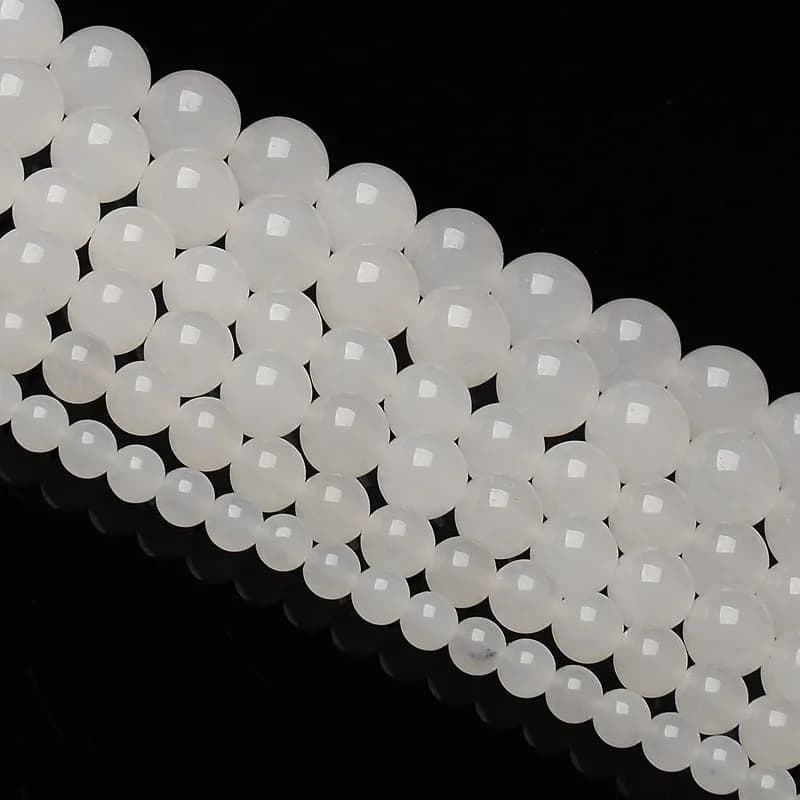Wholesale Natural White Crystal Quartz Round Loose Beads, 4/6/8/10mm Multi Sizes Smooth Stone Beads, Bulk DIY Craft Supplies for Handmade Bracelet Necklace Jewelry Making