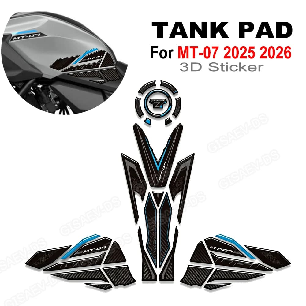 For MT-07 MT07 MT 07 Motorcycle Tank Pad Side Grips Gas Fuel Oil Knee Protection Stickers Decals 2025 2026