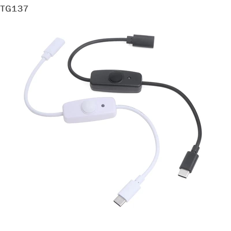Cavo di prolunga universale di tipo C con interruttore ON/OFF Pulsante di accensione Cavo di prolunga di ricarica USB tipo C 30 cm