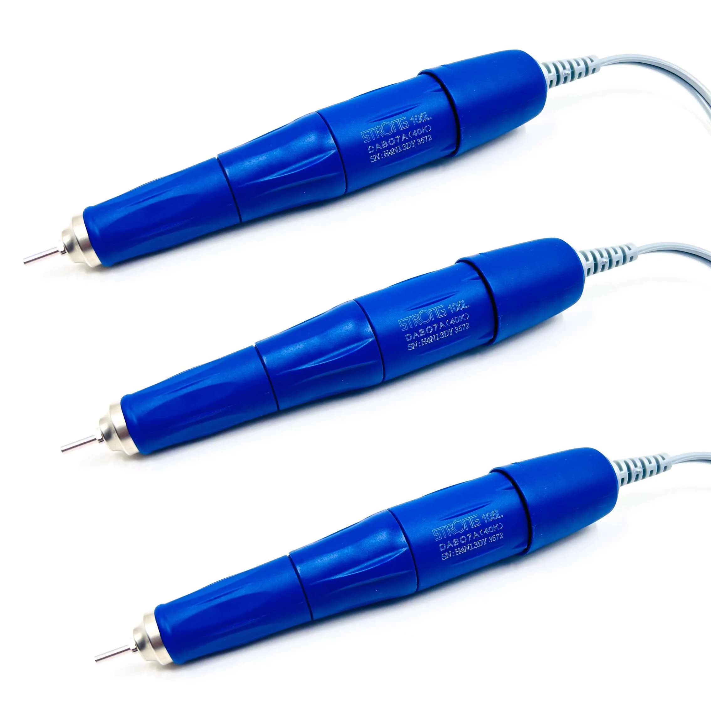 3PCS Dental Micromotor Strong 210 Nail Drill Handle Manicure Machine 40000RPM 105L Electric Handpiece Pedicure Bit Polish Nail