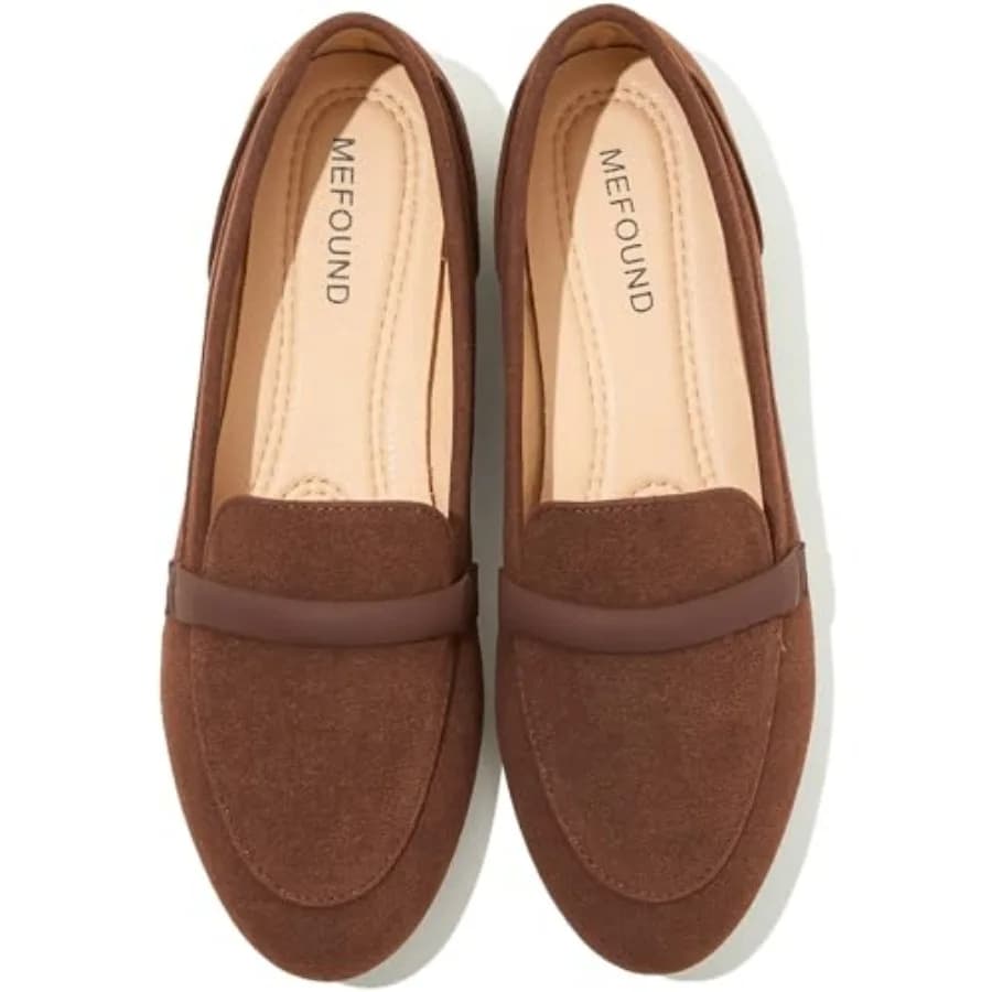 Mocassini da donna slip-on in finta pelle scamosciata, eleganti e comodi, perfetti per il business casual