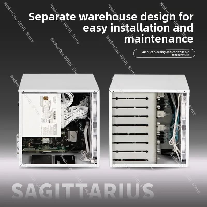 8-Bay DIY NAS Chassis, ATX Power Support MATX Motherboard With Full-Height PCIe Slot For Household Data Storage