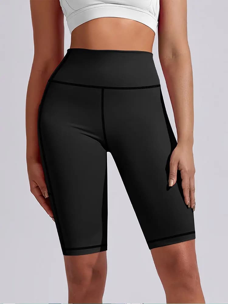 High waist modelling leggings for women, suitable for cycling, running, outdoor sports, women's fitness shorts for training.