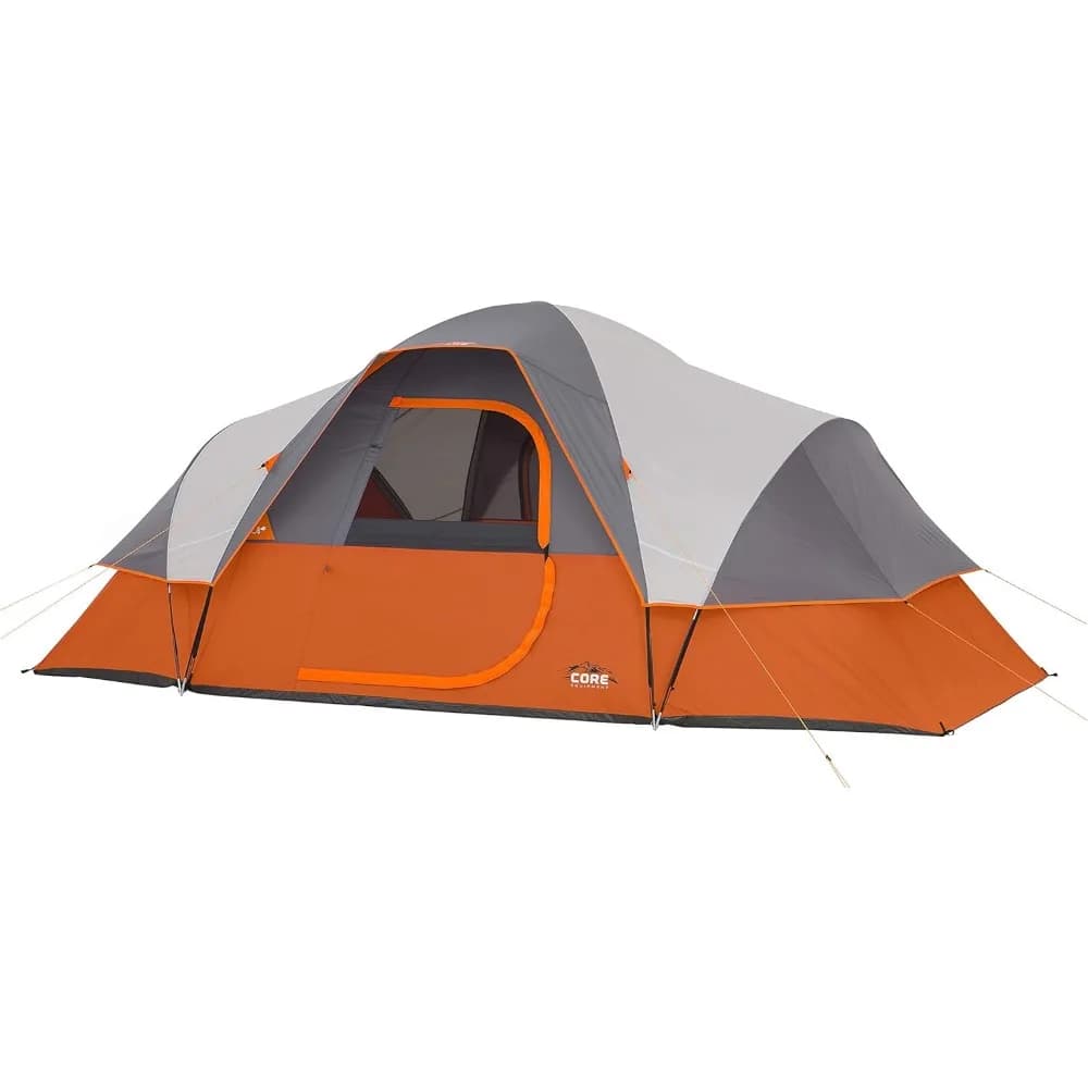 Tenda da Campeggio Familiare a Cupola per 3 4 6 9 Persone con Soppalco per Attrezzatura, Ideale per Escursionismo e Backpacking