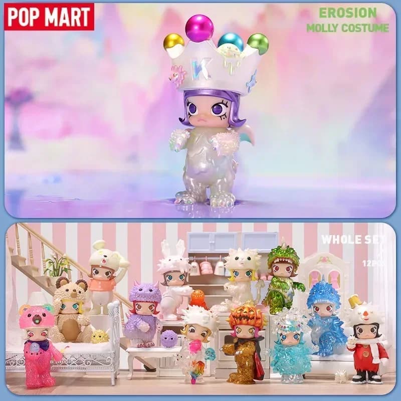 POP MART X INSTINCTOY Molly Erosion Costume Series Anime Figure Blind Box Cute Doll Ornaments Collectible Toy Gift