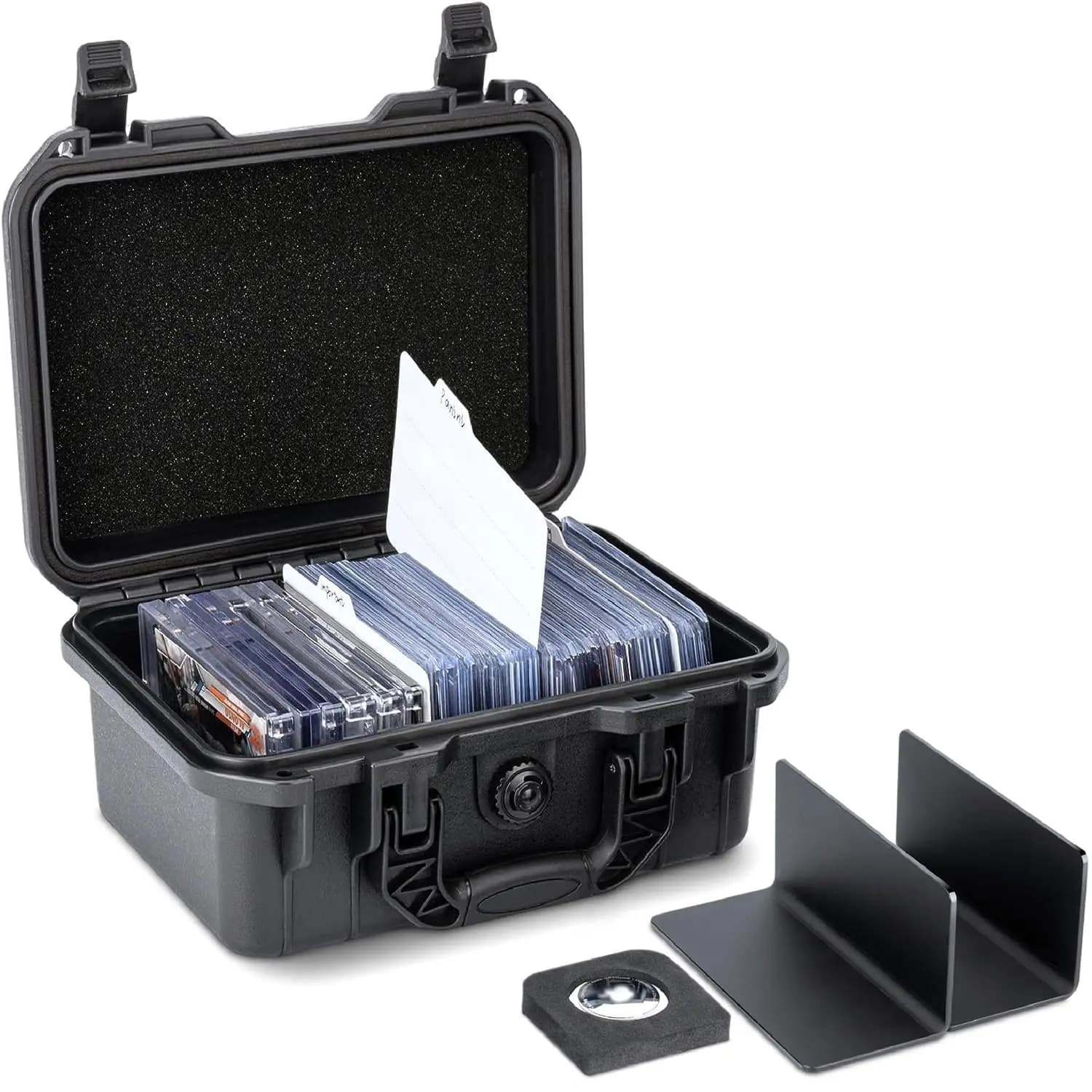 Toploader rigid storage box housing for over 100+ 3"x 4" 35pt or over 20 magnetic card holders Commercial sports card organizer