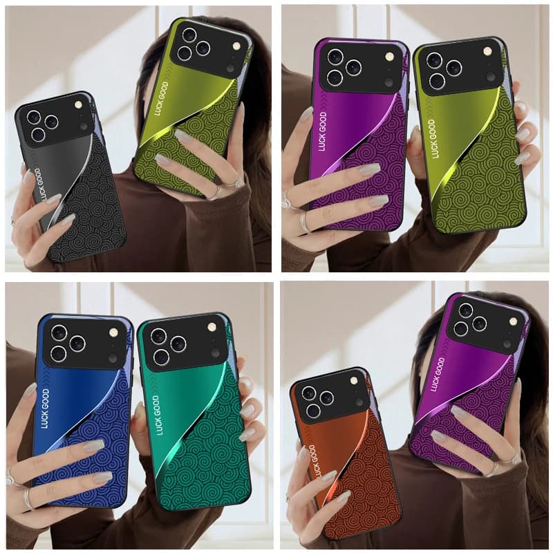 Mysterious Eastern Charm For iPhone 17 Pro Max 16E 15 Plus 14 Pro 13 12mini 11 Air XS Max 5 6 7 8Plus SE Black Glass Phone Case