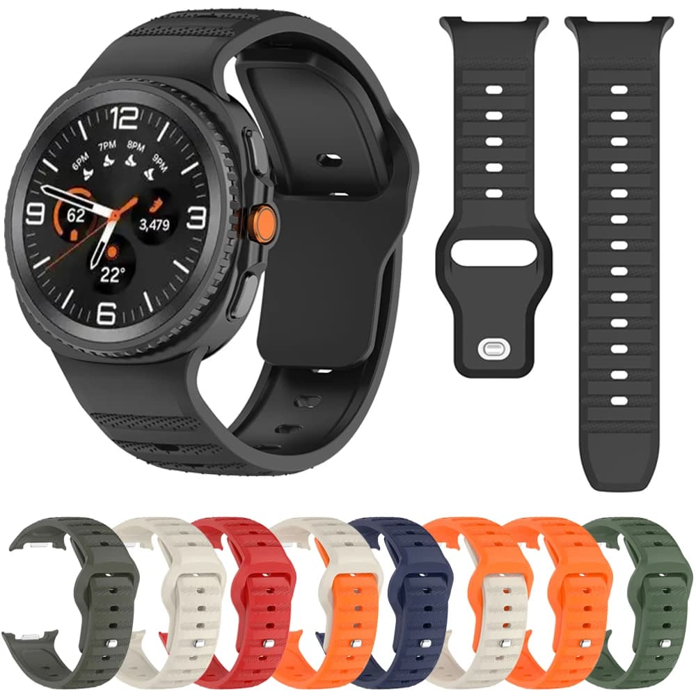 Cinturino sportivo in silicone per Samsung Galaxy Watch 8/8 Classic 46mm Cinturino sostituibile originale per Galaxy Watch 8 Cintura 44mm 40mm