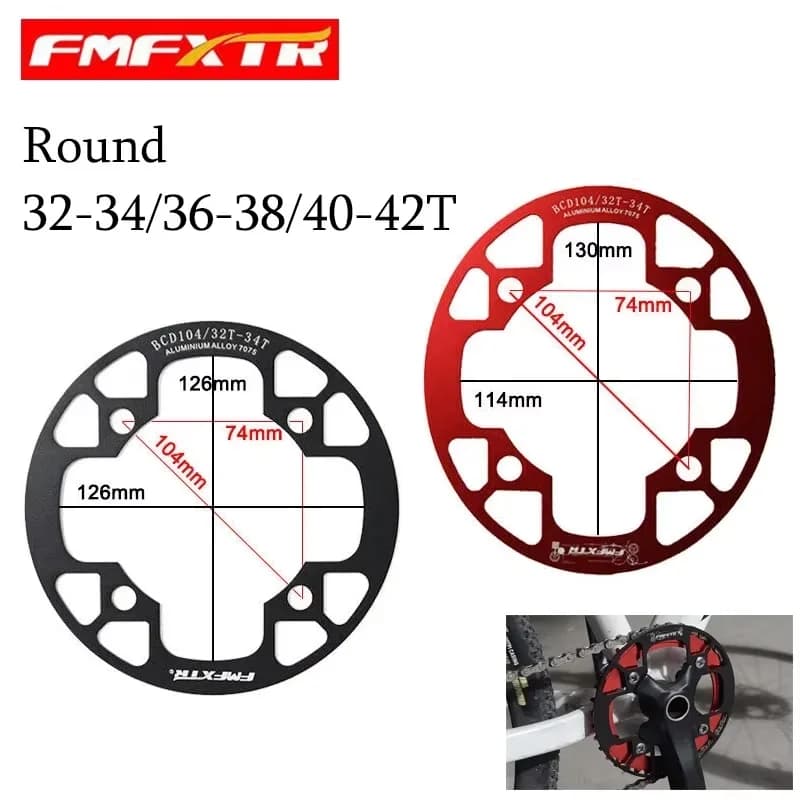 104BCD Crank Protector Chainring Mountain Bike Round Oval Protection Cover bicicletta lega guarnitura Guard Chainwheel accessori