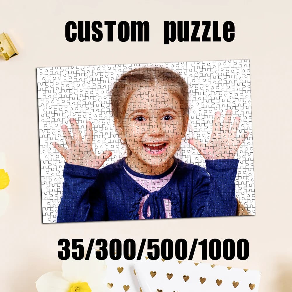 Puzzle personalizzato con foto da 35/300/500/1000 pezzi, idea regalo personalizzata